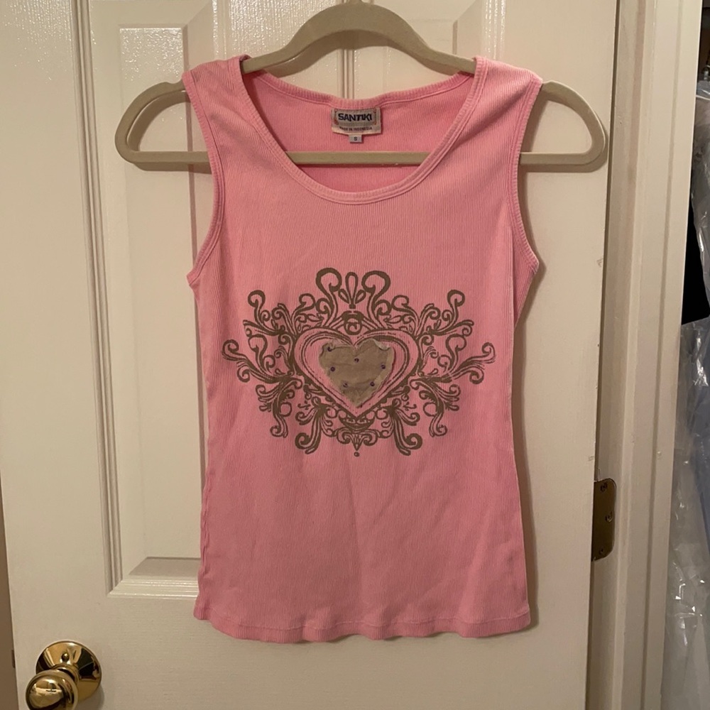 Pink heart tank